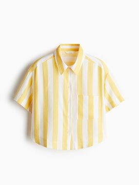 H&M Yellow and White Striped Two-Piece Set